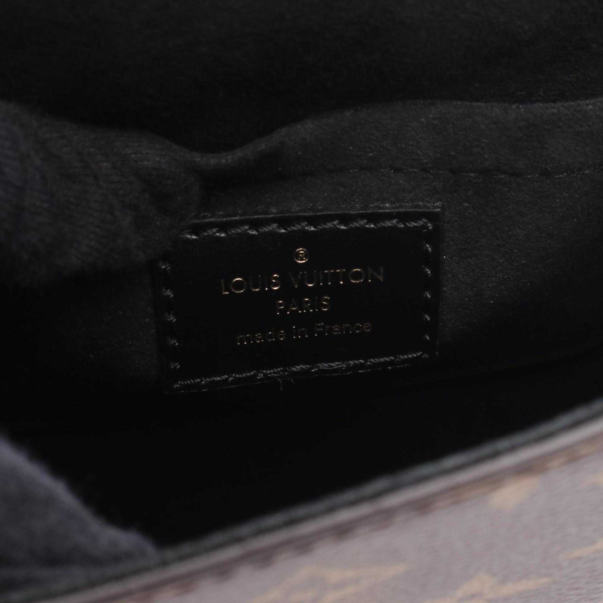 Louis Vuitton Brown Coated Canvas Leather Handbag