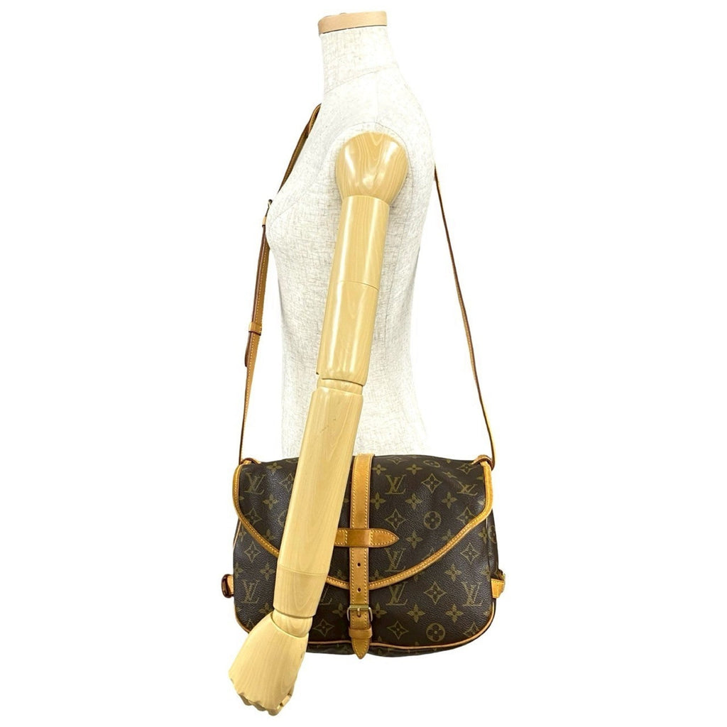 Louis Vuitton Brown Leather Pvc Pochette Shoulder Bag