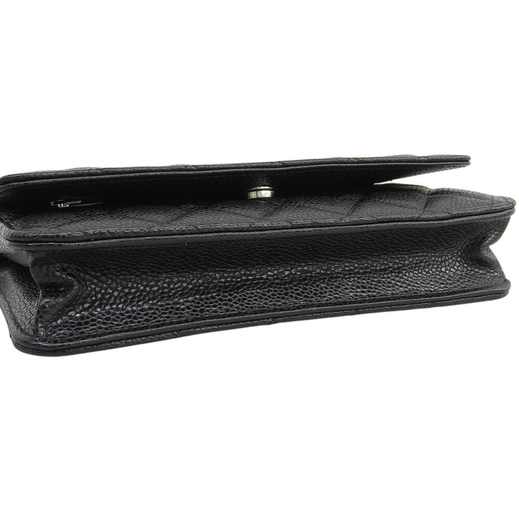 Chanel Black Grained Calfskin Shoulder Bag