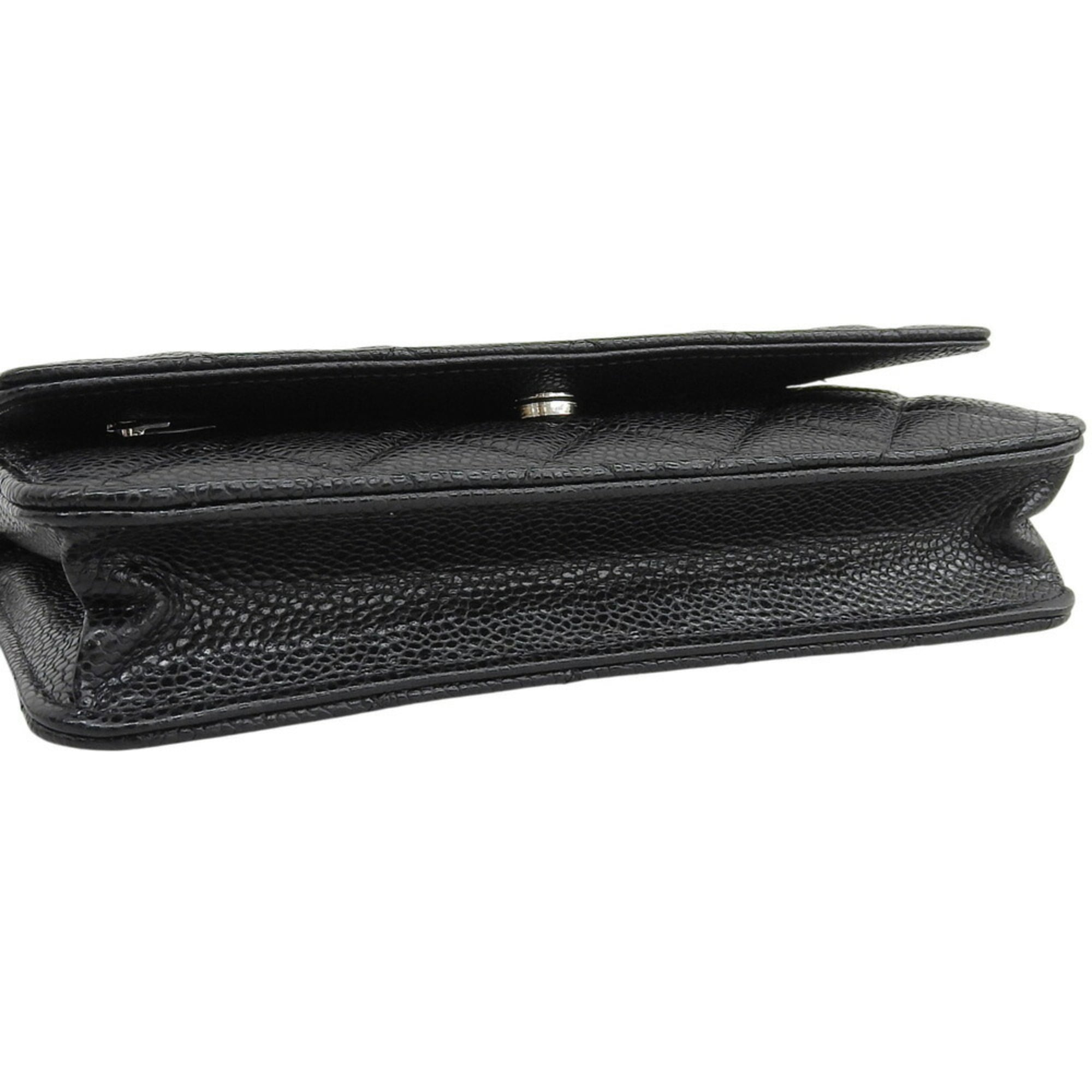 Chanel Black Grained Calfskin Shoulder Bag