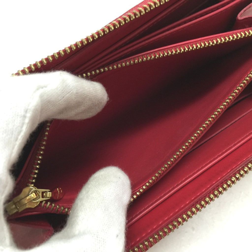 Louis Vuitton Red Leather Long Wallet