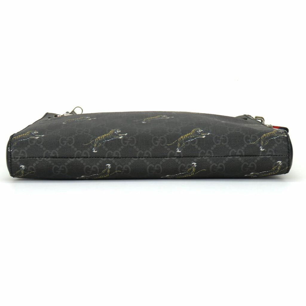 Gucci Black Gray Gg Supreme Shoulder Bag (Pre-Owned)