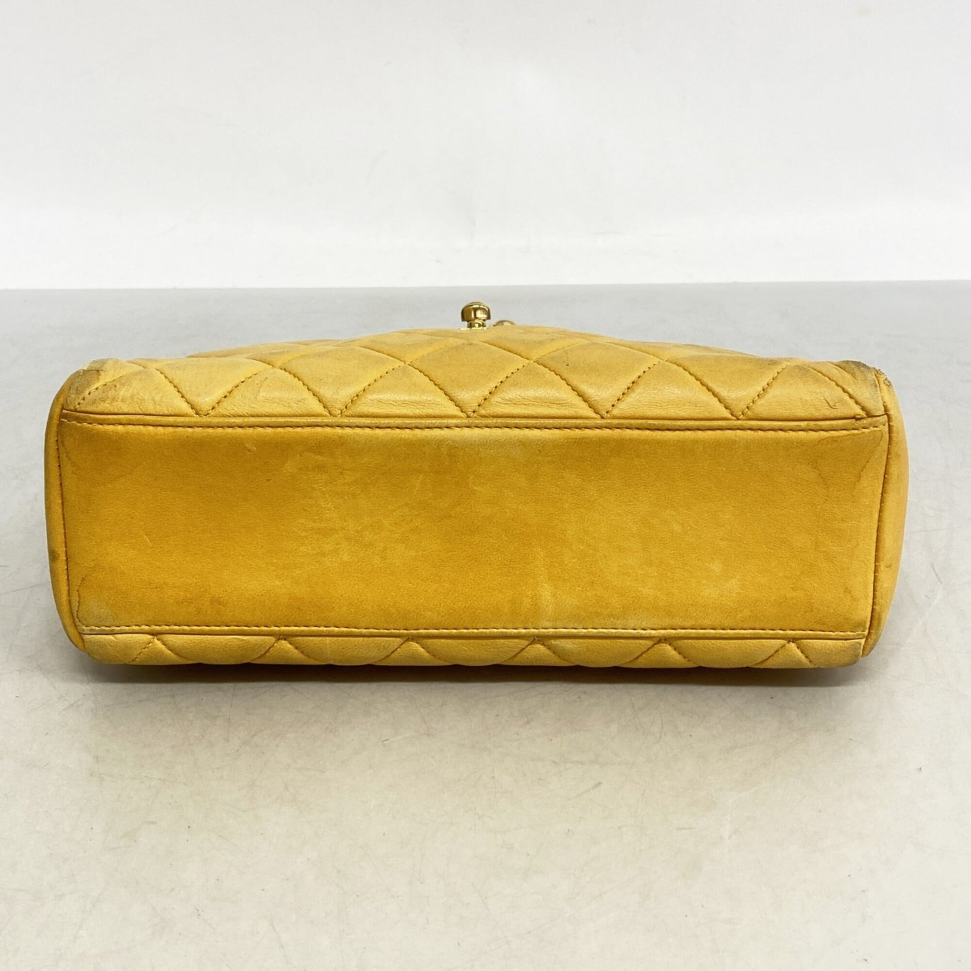 Chanel Yellow Leather Shoulder Bag
