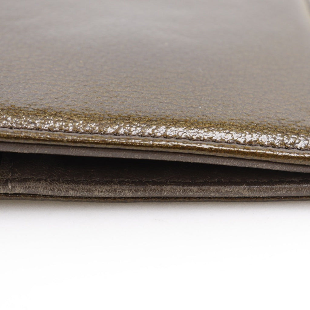 Chanel Bronze Leather Long Wallet (Bi-Fold)