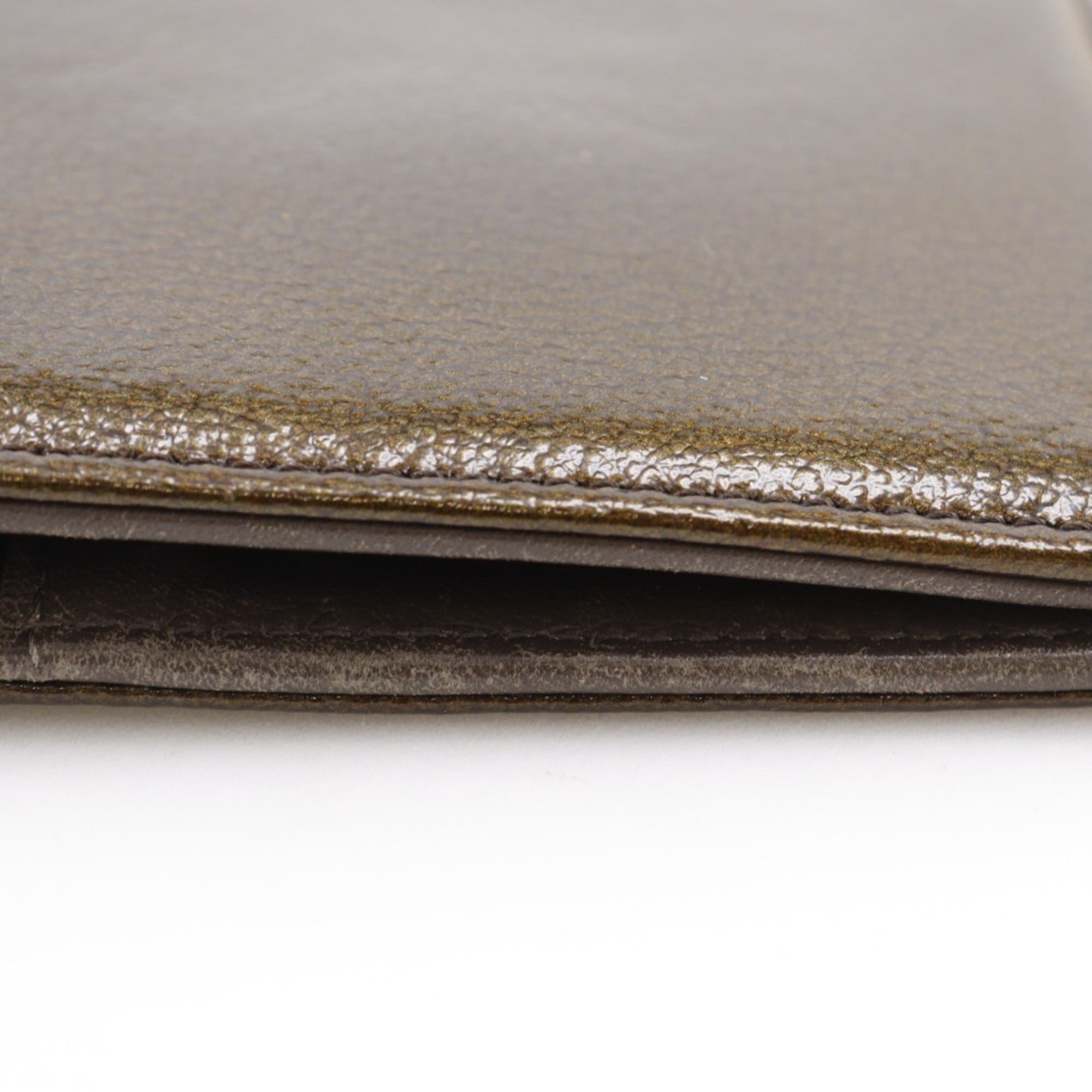 Chanel Bronze Leather Long Wallet (Bi-Fold)