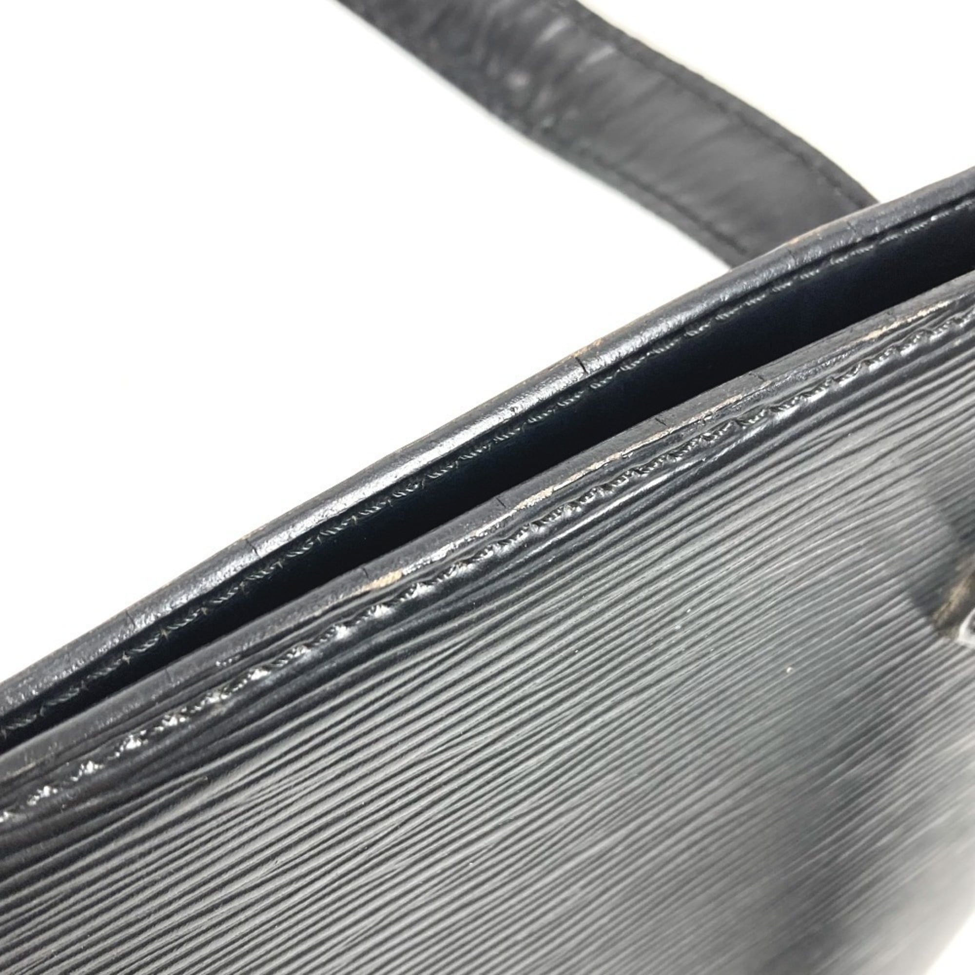 Louis Vuitton Black Noir Epi Leather Handbag Tote Bag