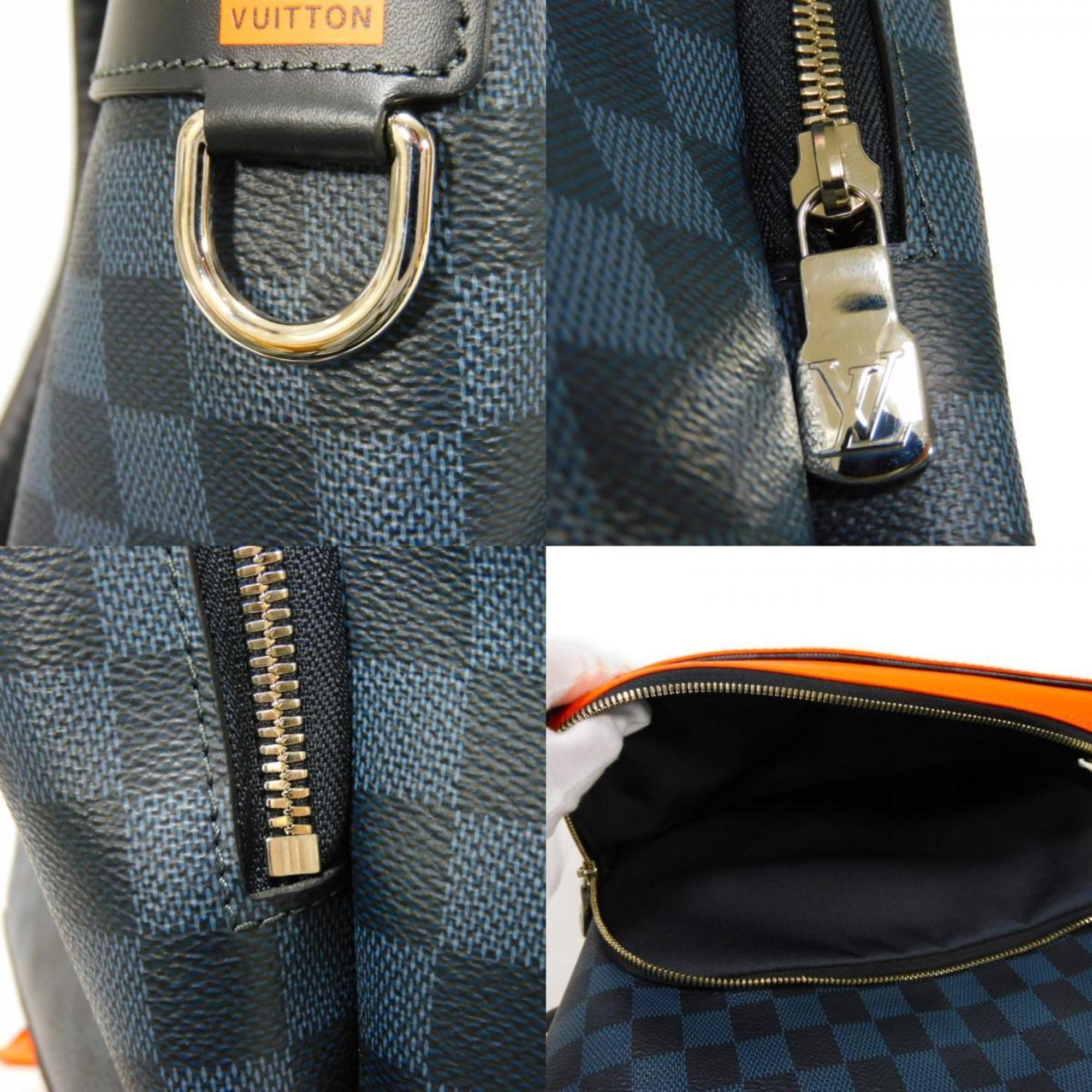 Louis Vuitton Damier Cobalt Navy Orange Damier Canvas Backpack