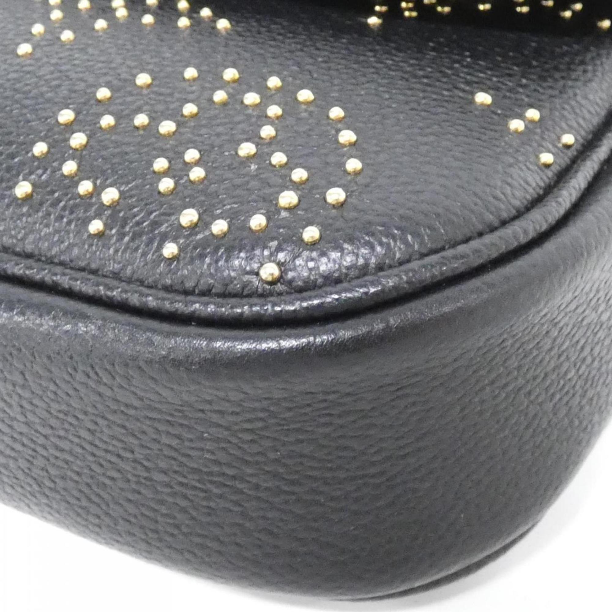 Louis Vuitton Black Leather Shoulder Bag