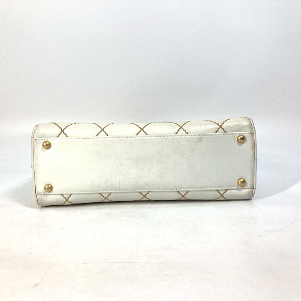 Chanel White Leather Handbag