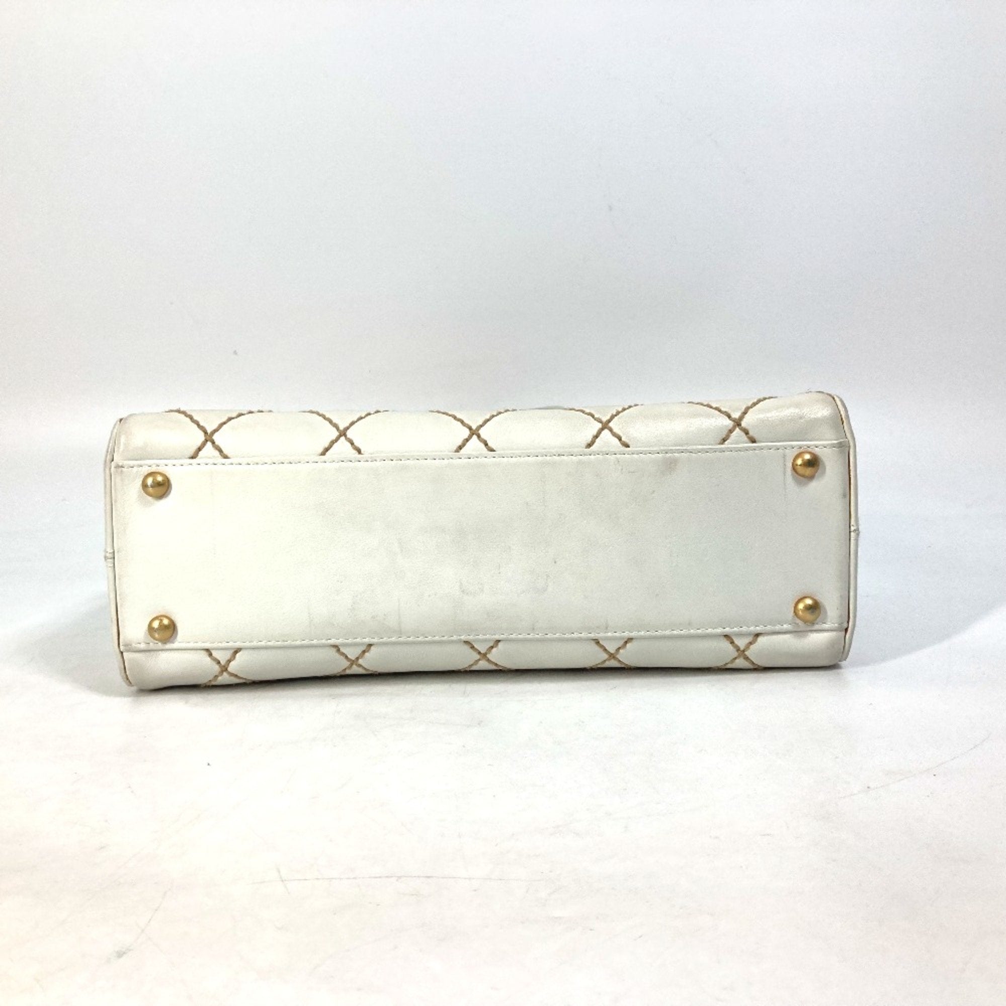 Chanel White Leather Handbag