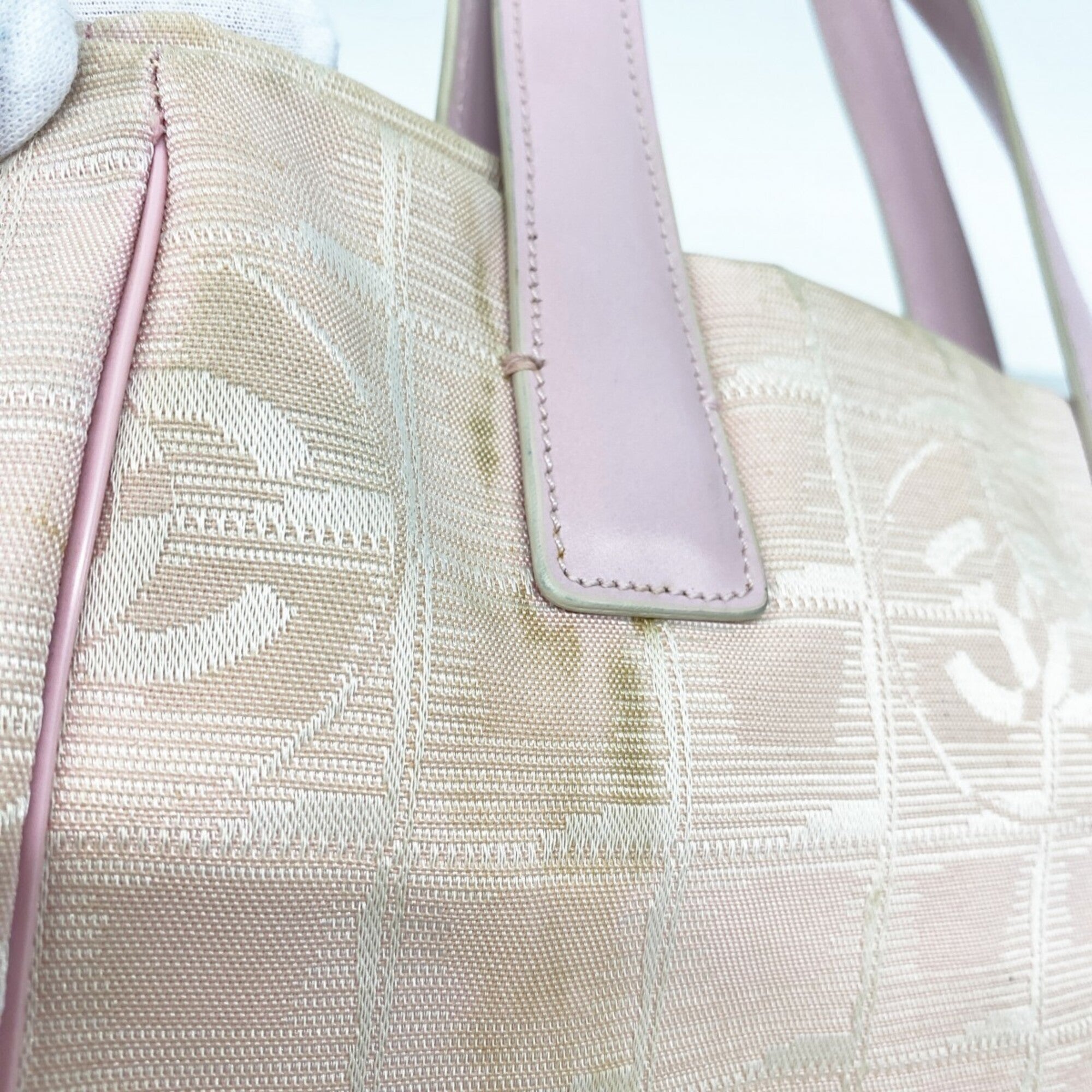 Chanel Pink Nylon Handbag