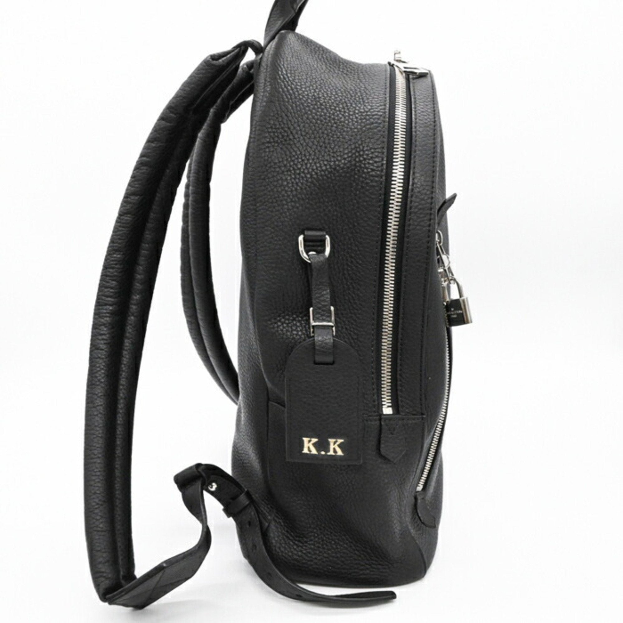Louis Vuitton Black Leather Backpack
