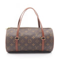 Louis Vuitton Brown Coated Canvas Leather Handbag