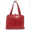 Chanel Red Leather Shoulder Bag