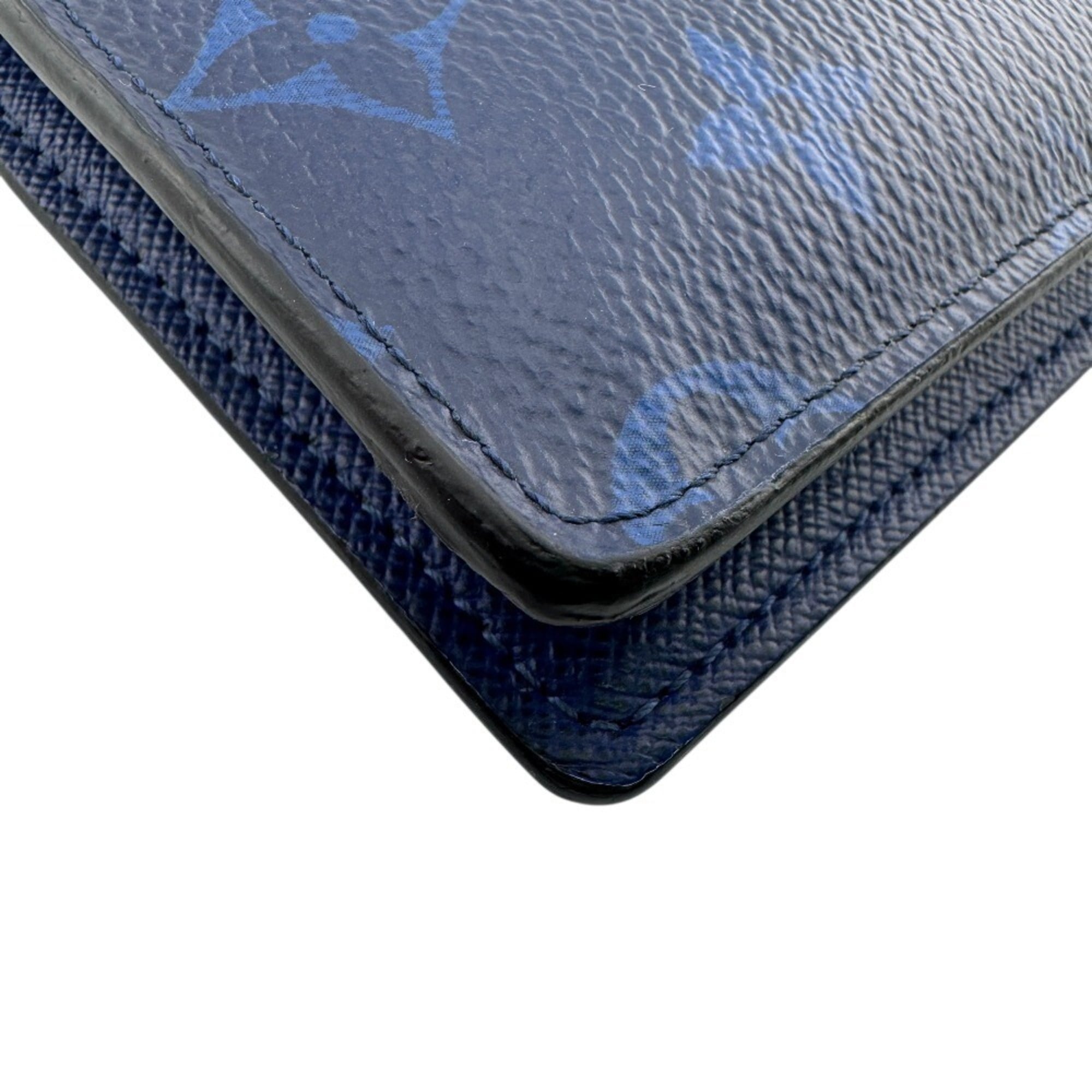 Louis Vuitton Blue Taigarama Leather Long Wallet