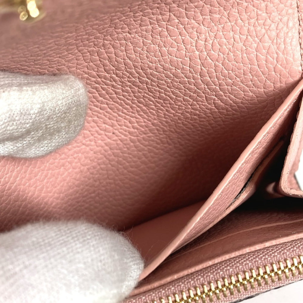 Louis Vuitton Pink Rose Poudre Monogram Empreinte Leather Wallet
