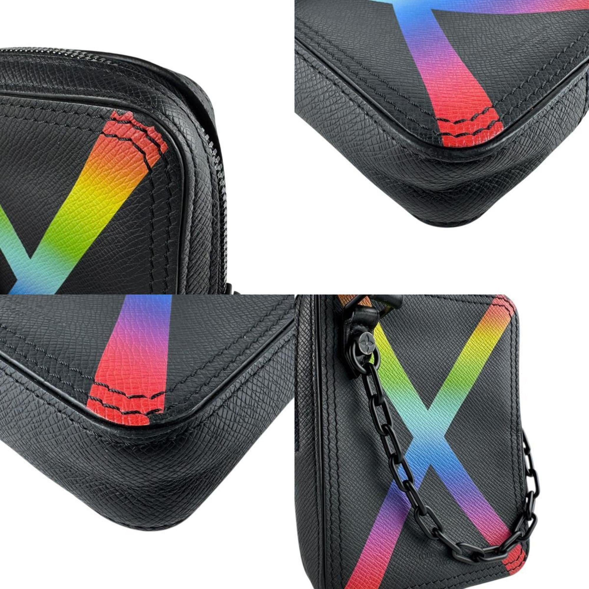 Louis Vuitton Multi-Color Noir Taiga Leather Shoulder Bag