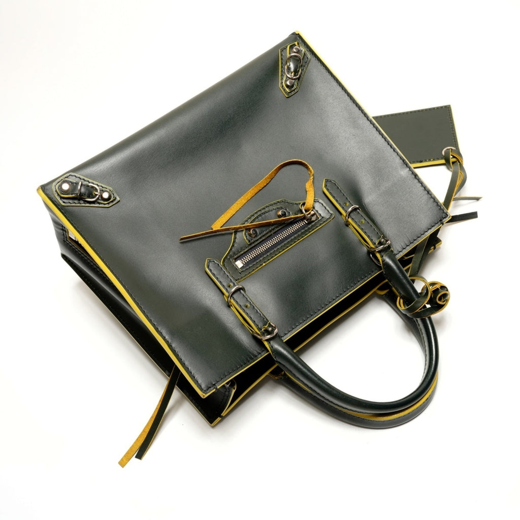 Balenciaga Green Leather Hand