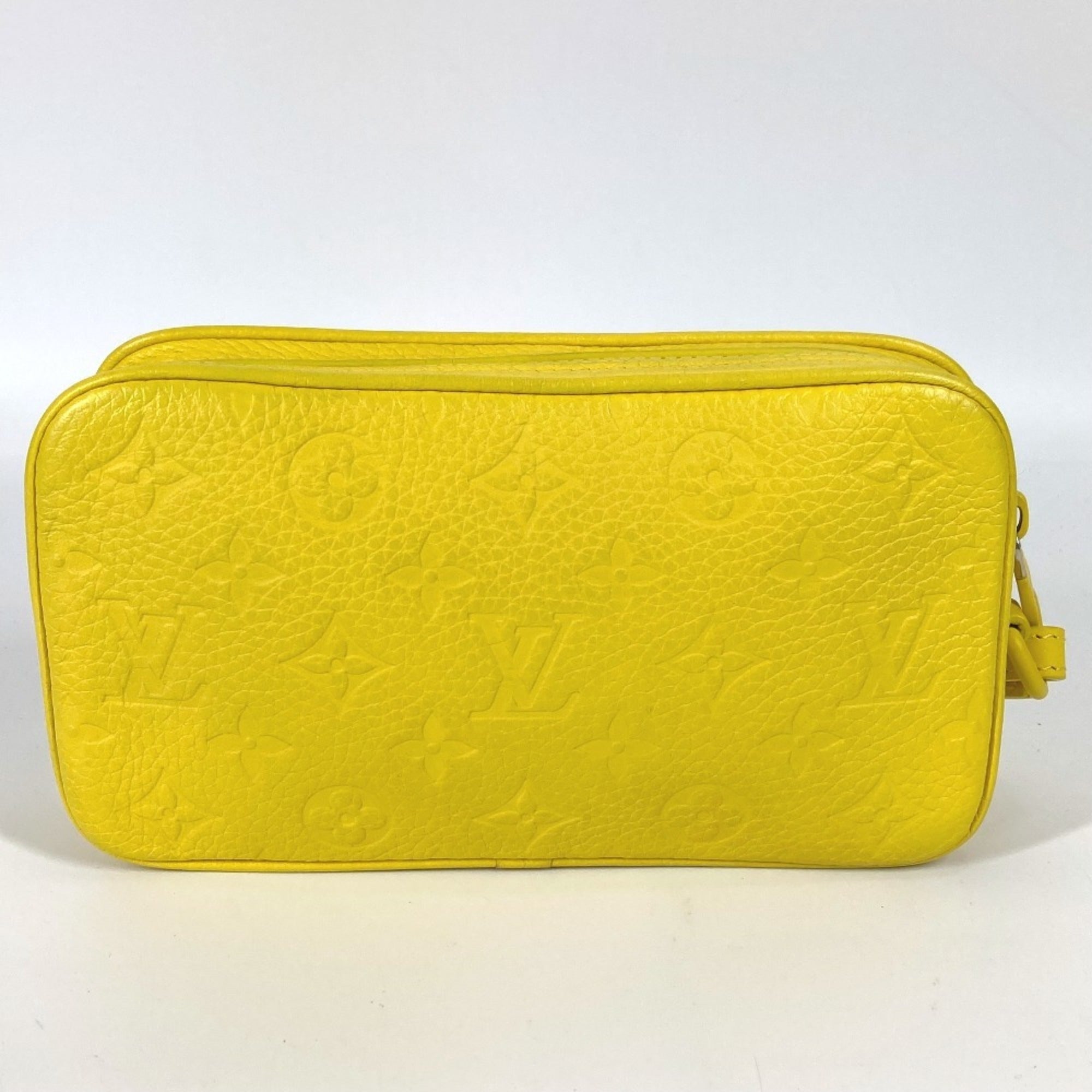 Louis Vuitton Yellow Leather Clutch Bag
