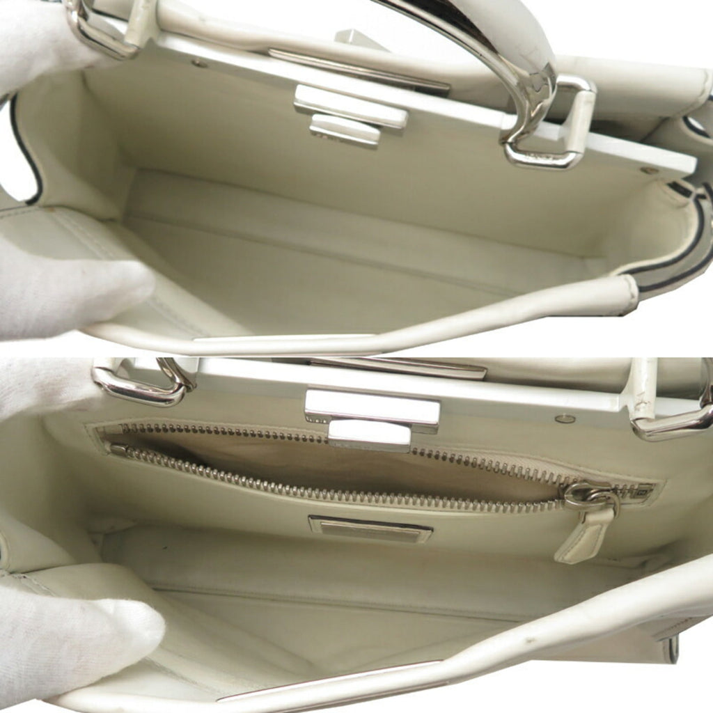 Fendi Peekaboo White Leather Handbag