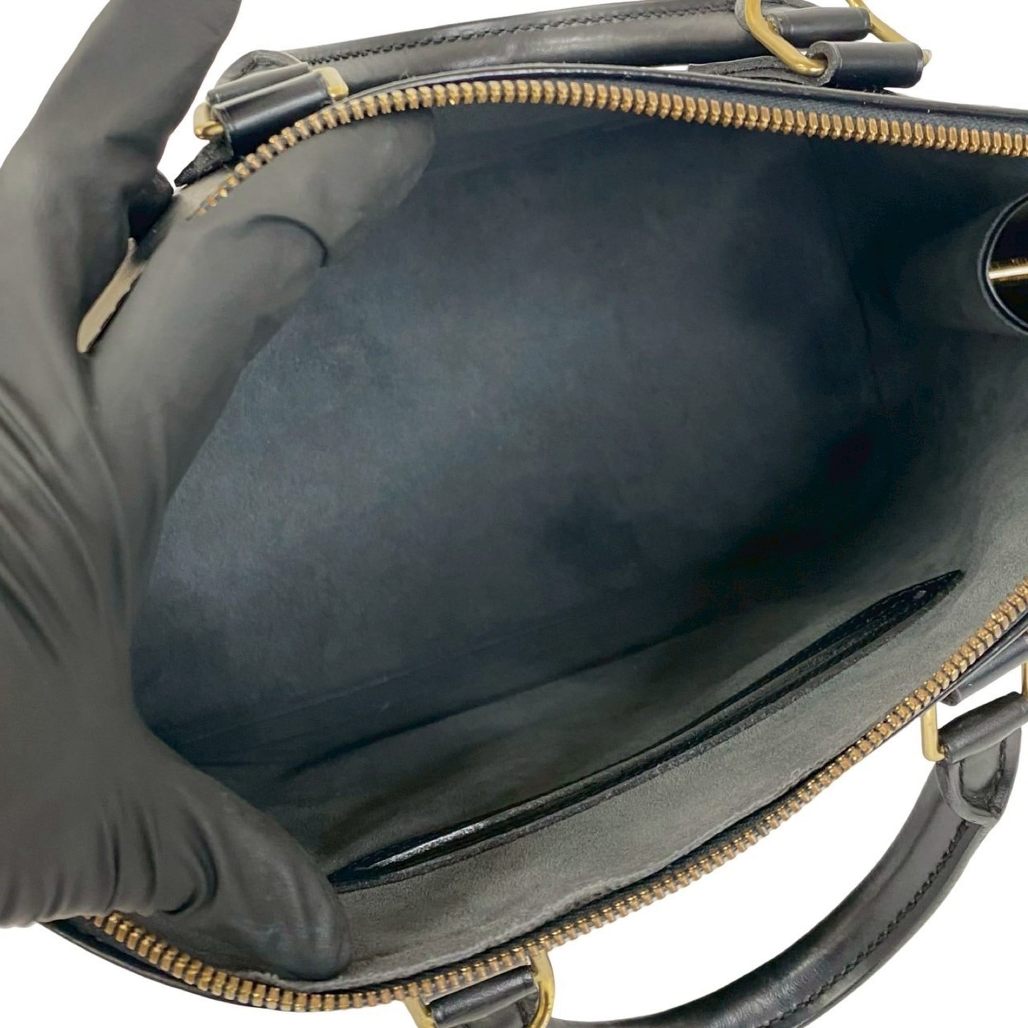 Louis Vuitton Black Epi Leather Boston Bag Handbag