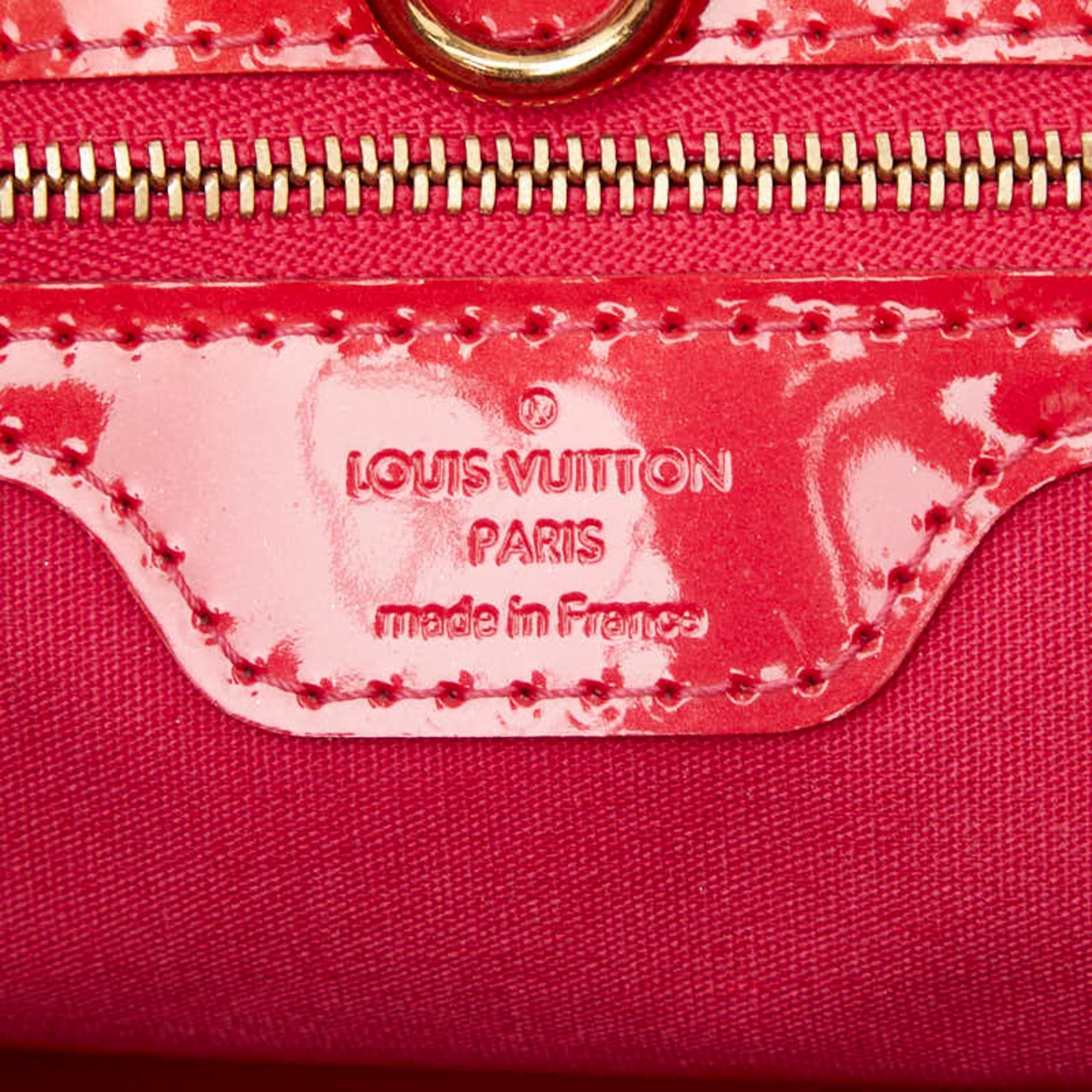 Louis Vuitton Pomme D'amour Red Color Patent Leather Handbag