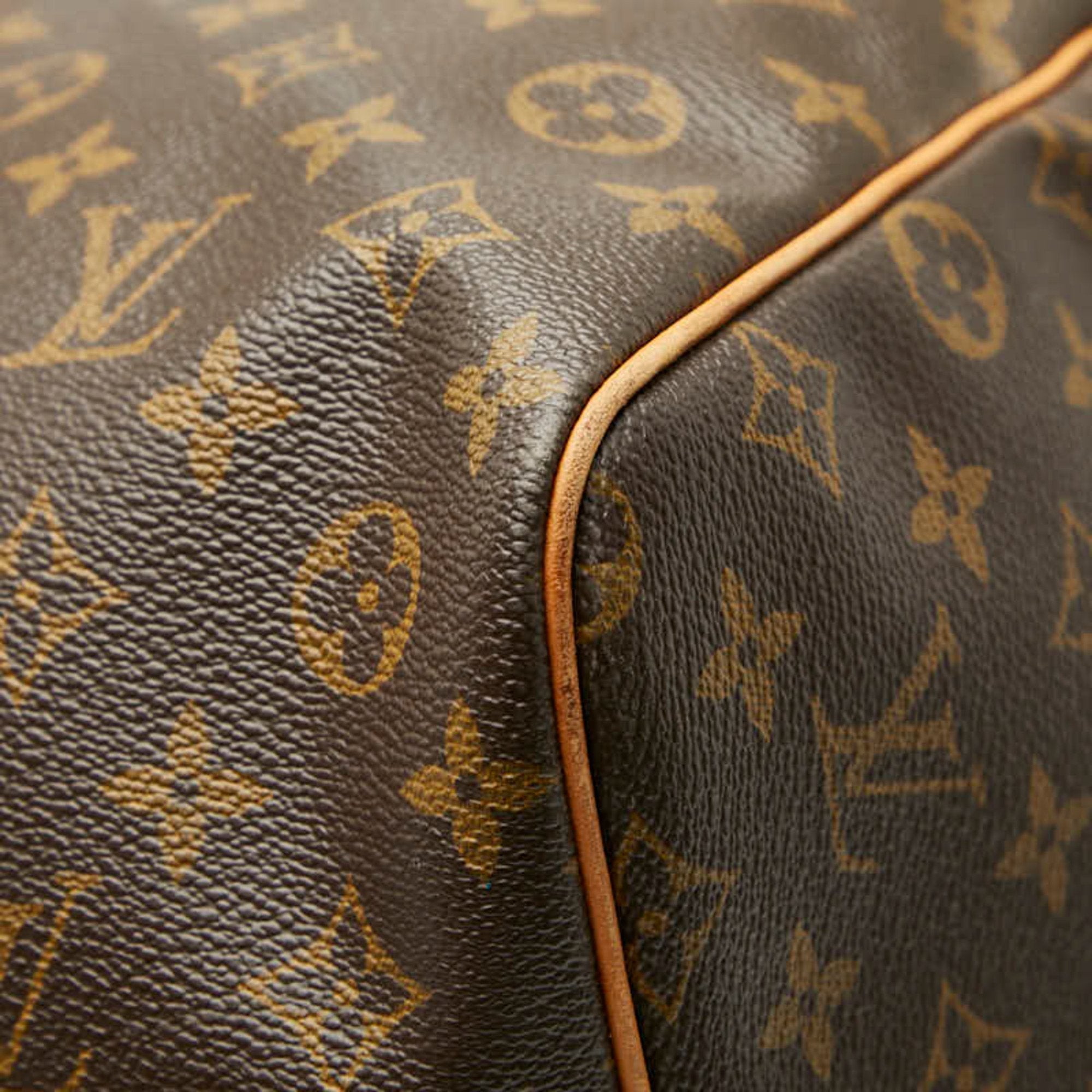 Louis Vuitton Brown Pvc Leather Boston Bag