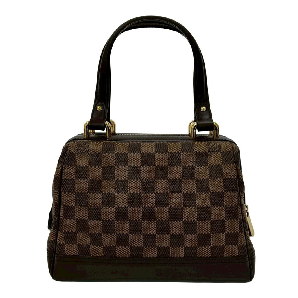 Louis Vuitton Brown Leather Pvc Boston Bag Handbag Tote Bag