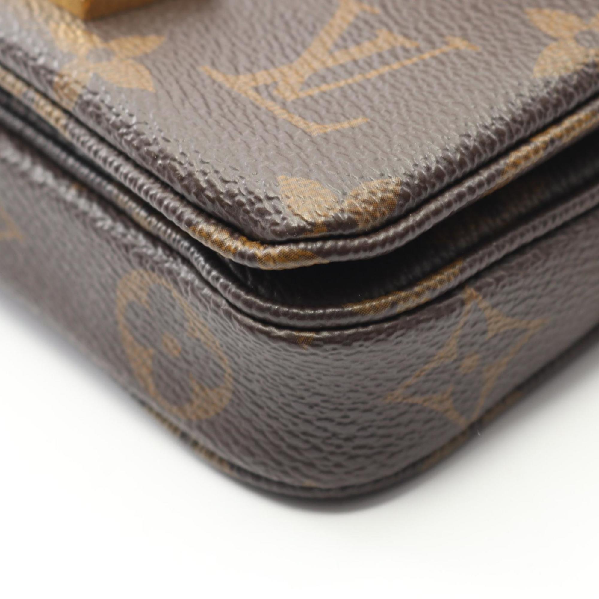 Louis Vuitton Brown Monogram Leather Handbag