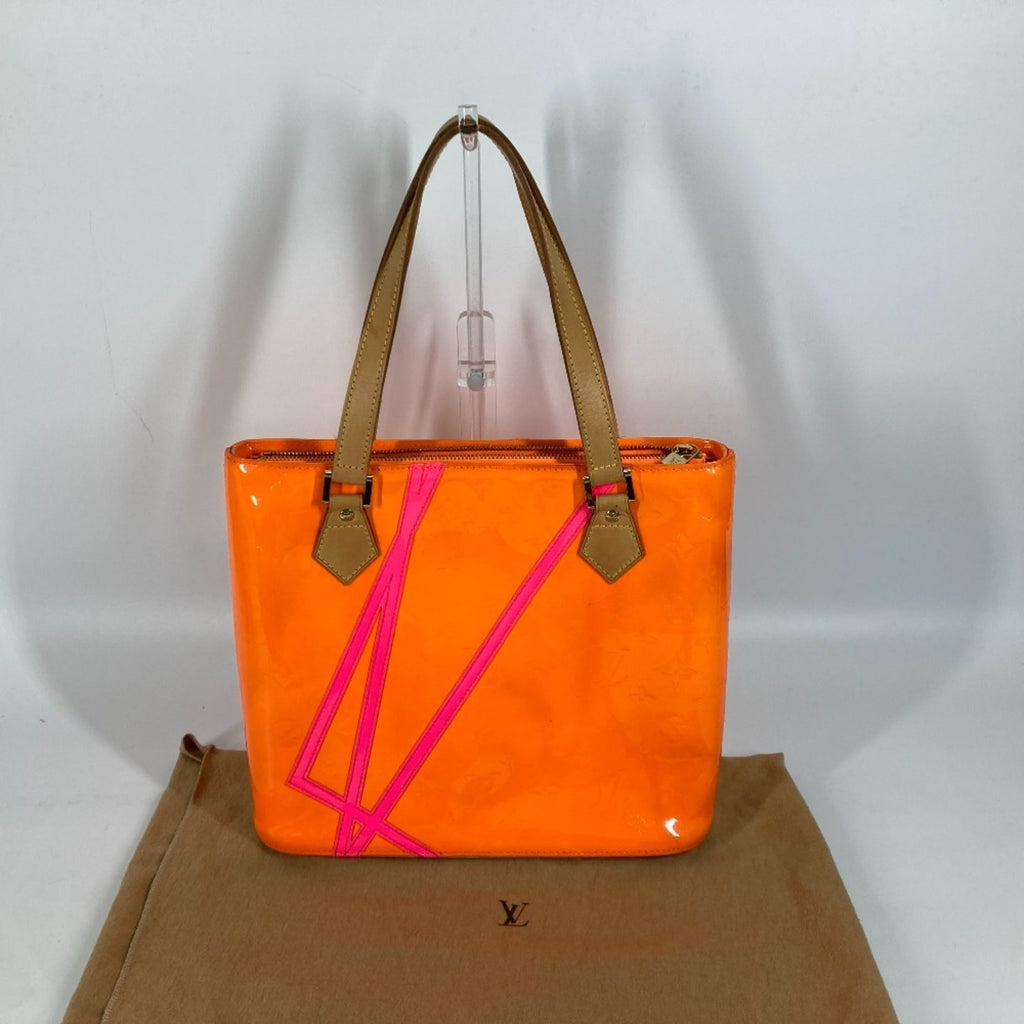 Louis Vuitton Monogram Vernis Orange Pink Monogram Vernis Shoulder Bag Tote Bag
