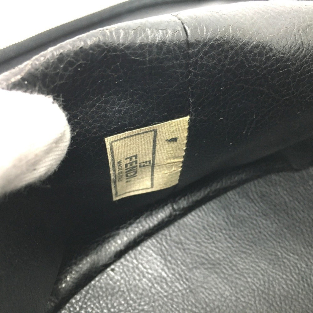 Fendi Black Brown Pvc Leather Pouch Vanity Bag