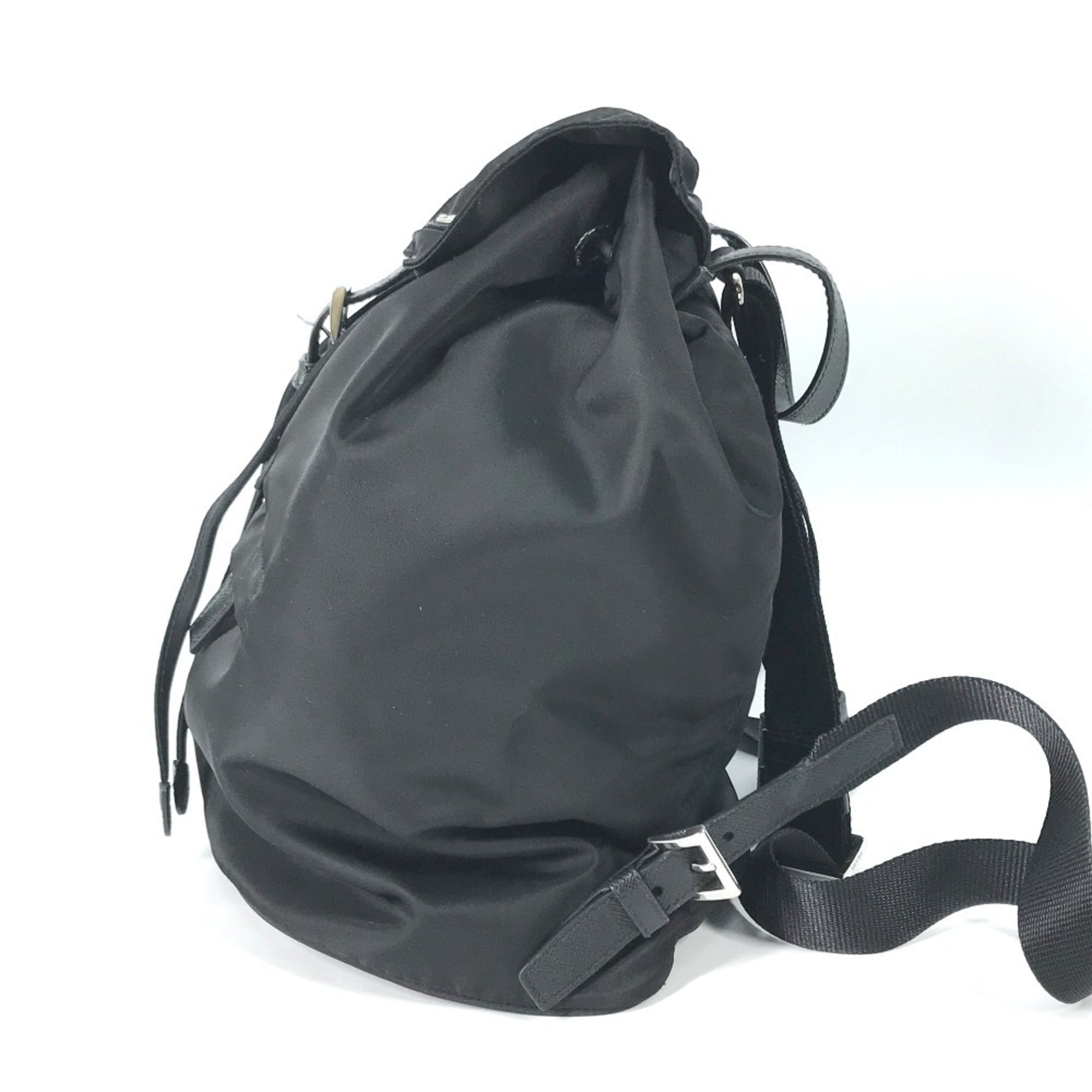 Prada Black Nylon Leather Backpack