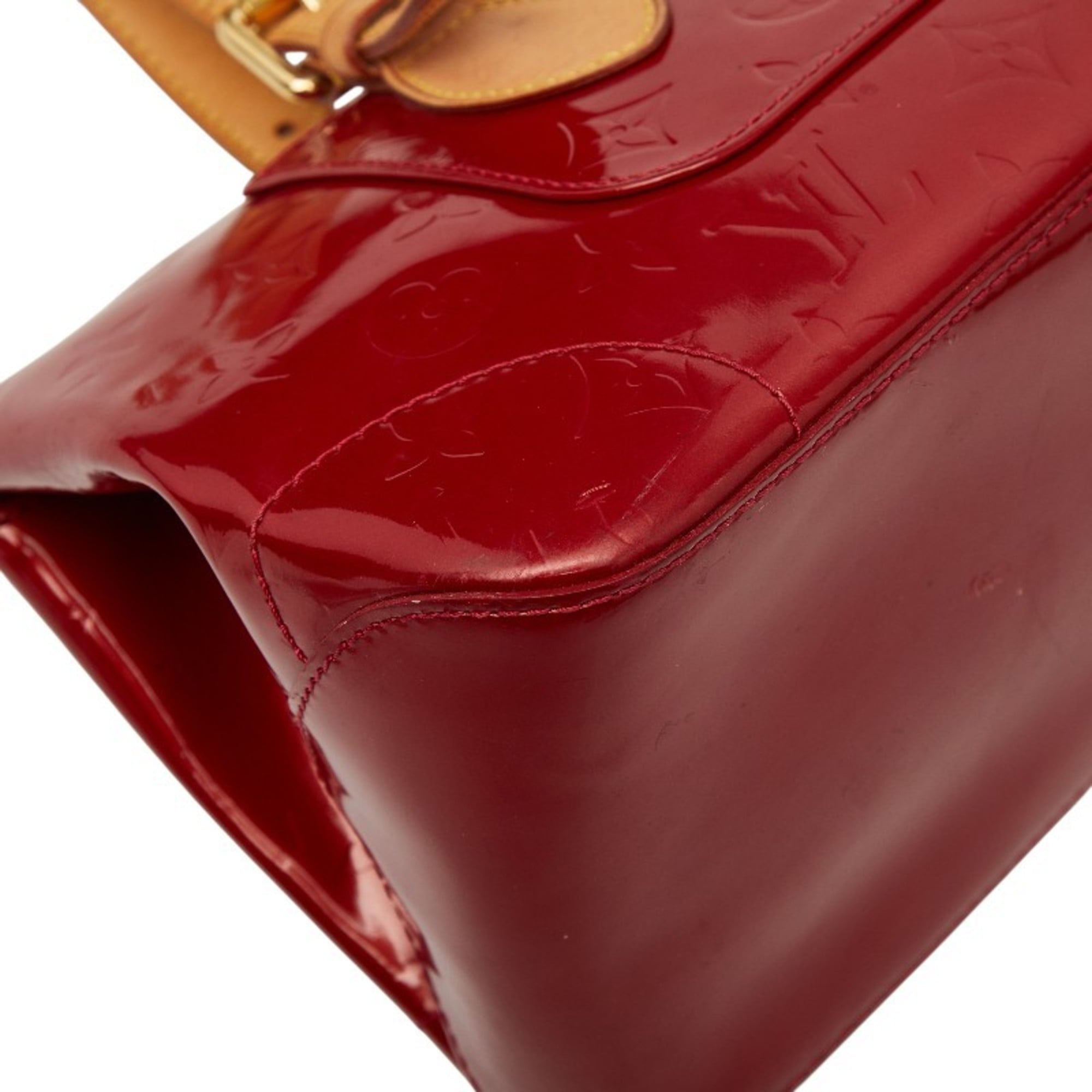 Louis Vuitton Pomme D'amour Red Color Patent Leather Handbag