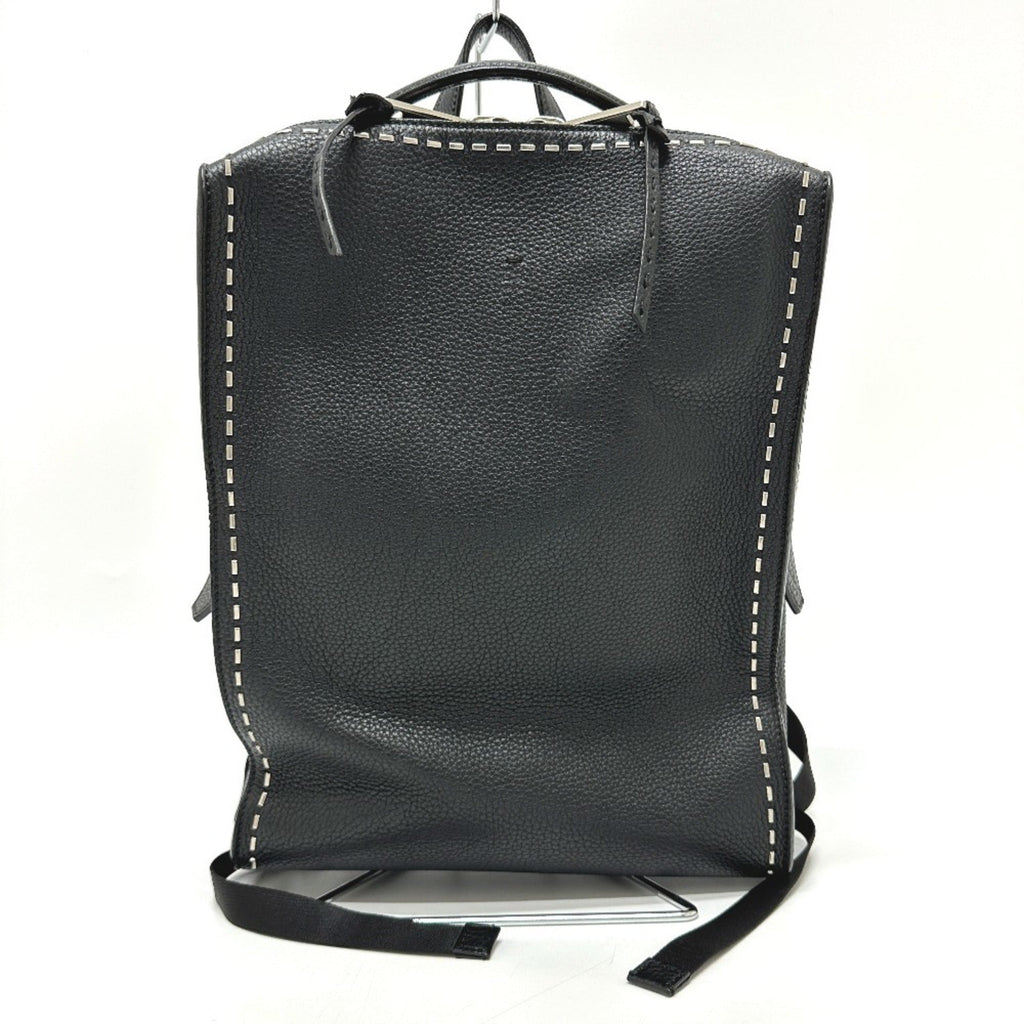 Fendi Black Leather Backpack