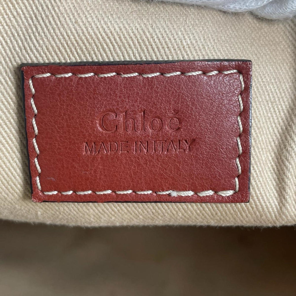 Chloé Beige Linen Leather Handbag (Pre-Owned)