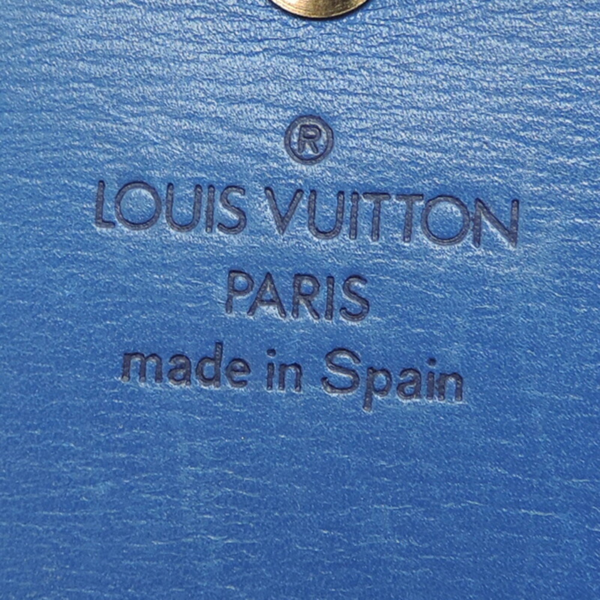 Louis Vuitton Blue Toledo Blue Epi Leather Long Wallet