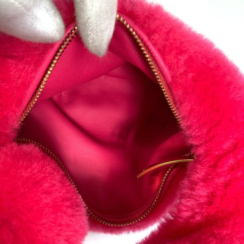 Bottega Veneta Pink Faux Fur Handbag