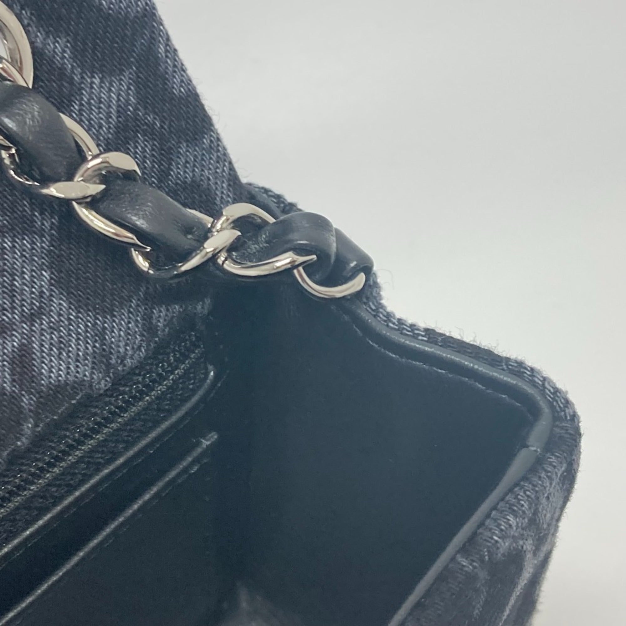 Chanel Black Denim Shoulder Bag