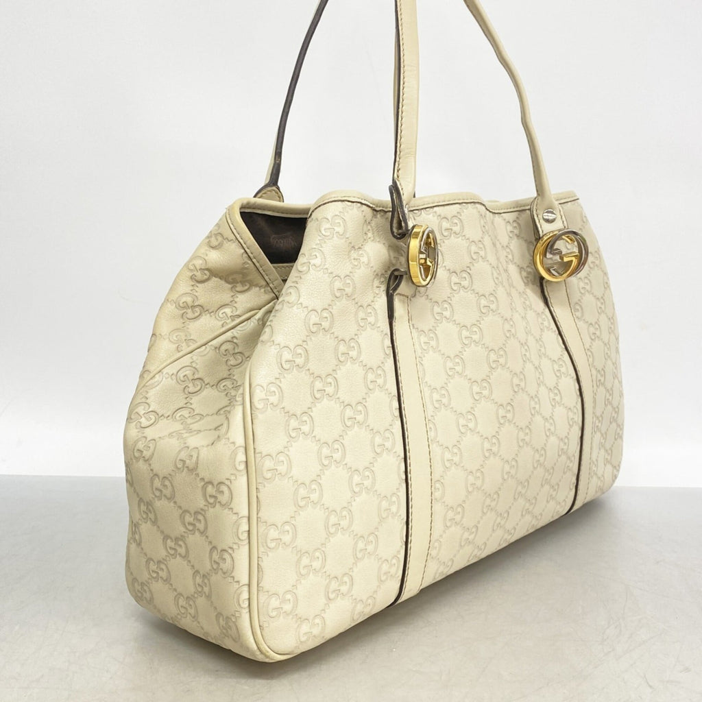 Gucci Beige Leather Tote Bag (Pre-Owned)