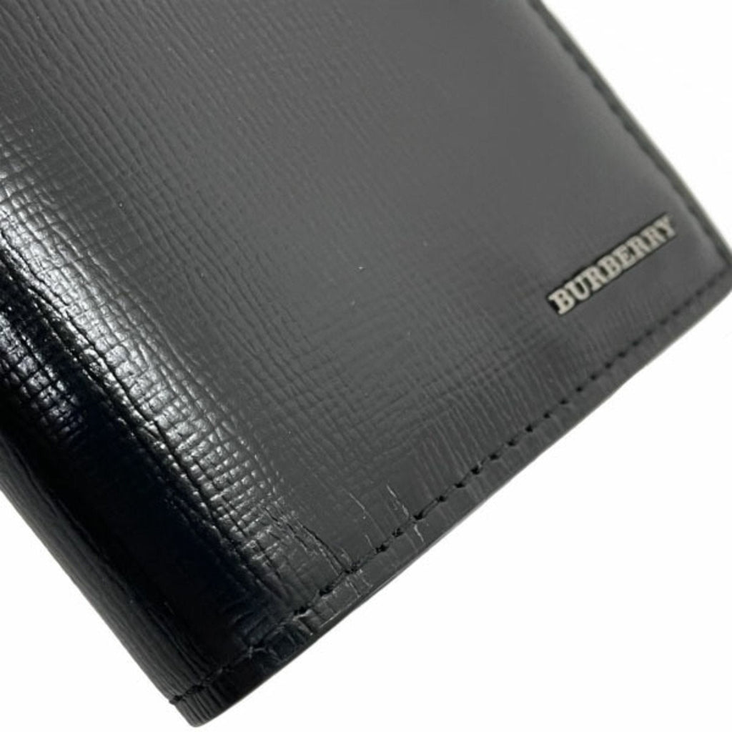 Burberry Black Leather Long Wallet (Bi-Fold)