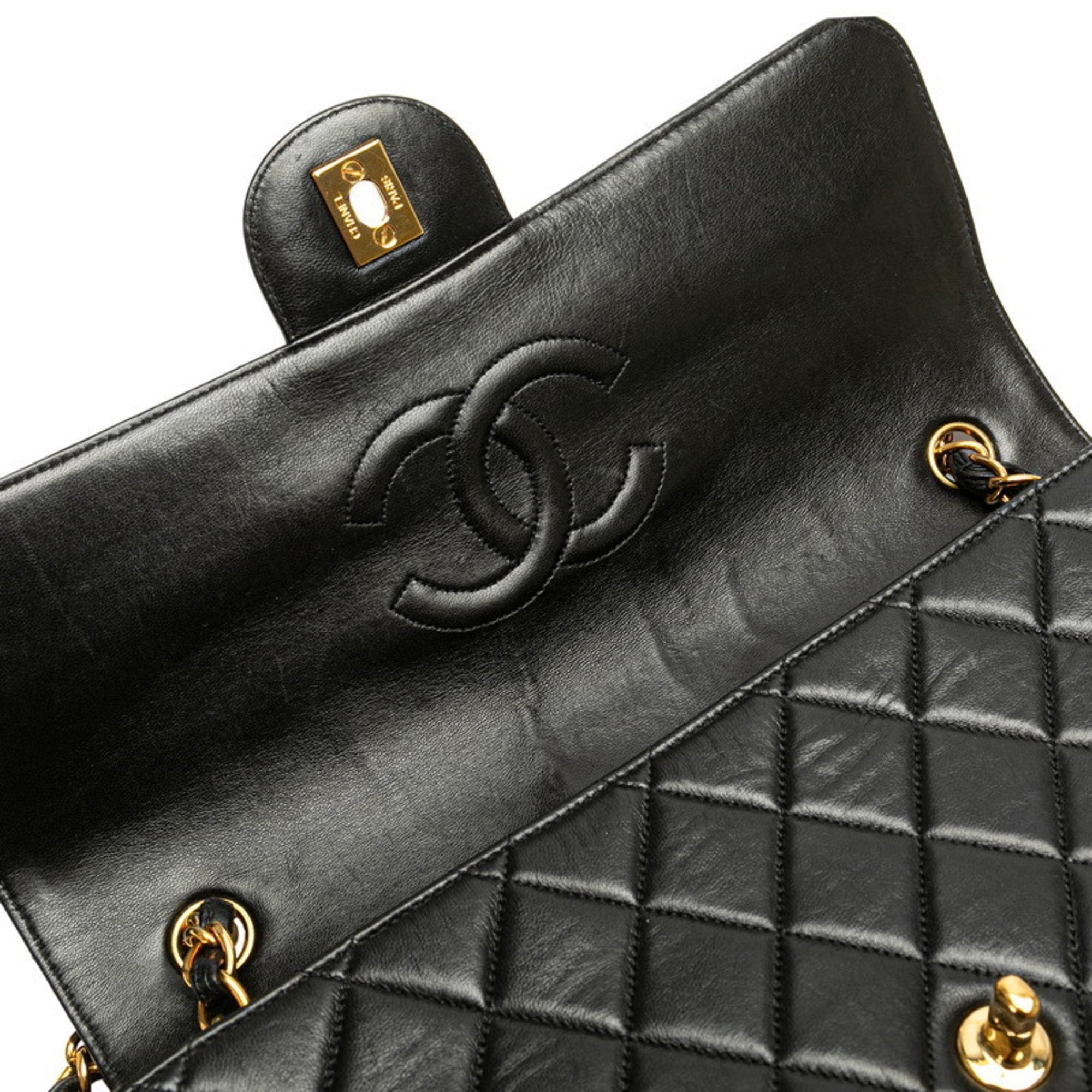 Chanel Black Leather Shoulder Bag