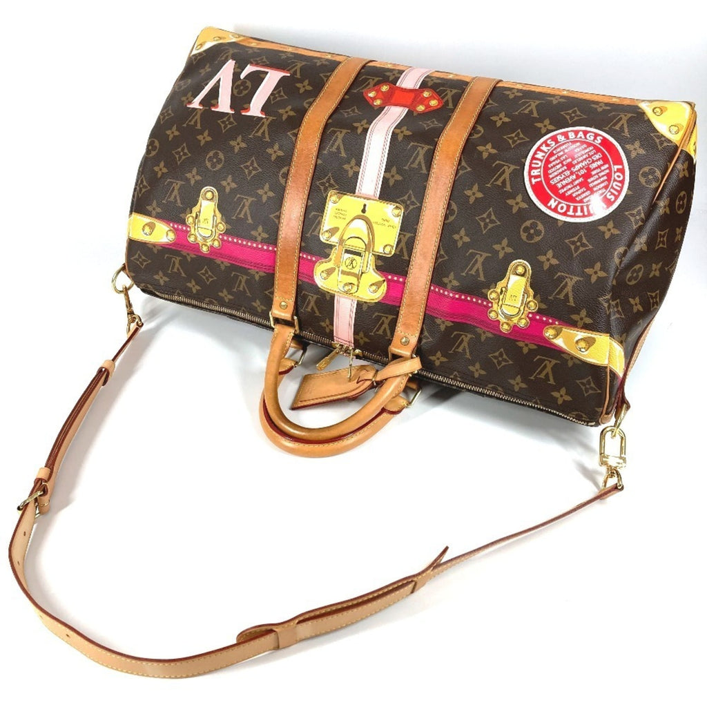Louis Vuitton Monogram Brown Pink Monogram Boston Bag Shoulder Bag