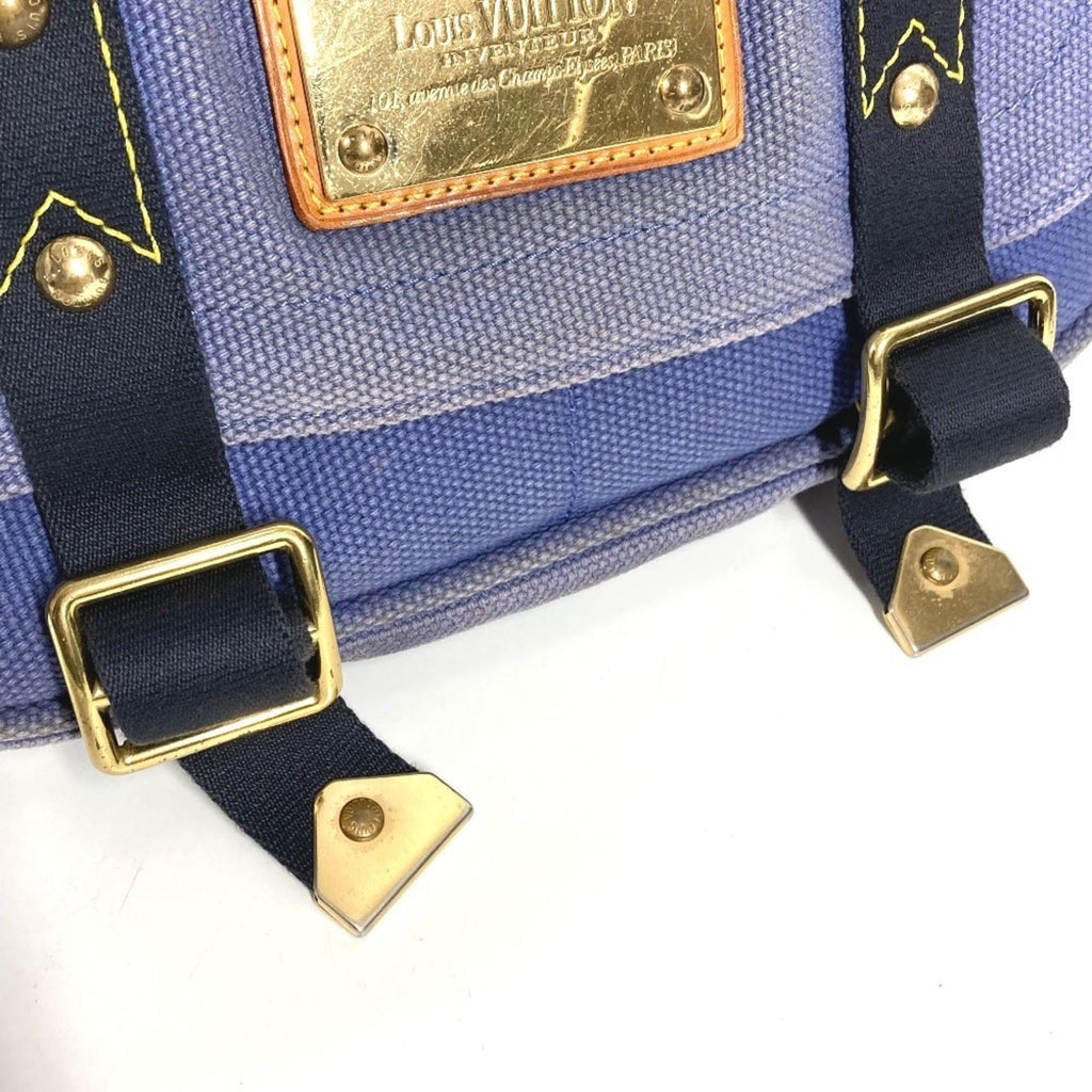 Louis Vuitton Blue Canvas Shoulder Bag Tote Bag