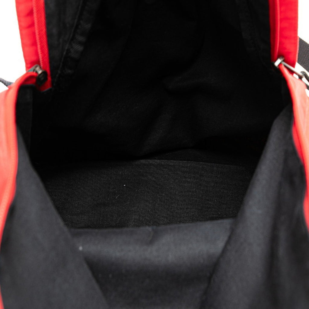 Balenciaga Red Color Nylon Canvas Backpack