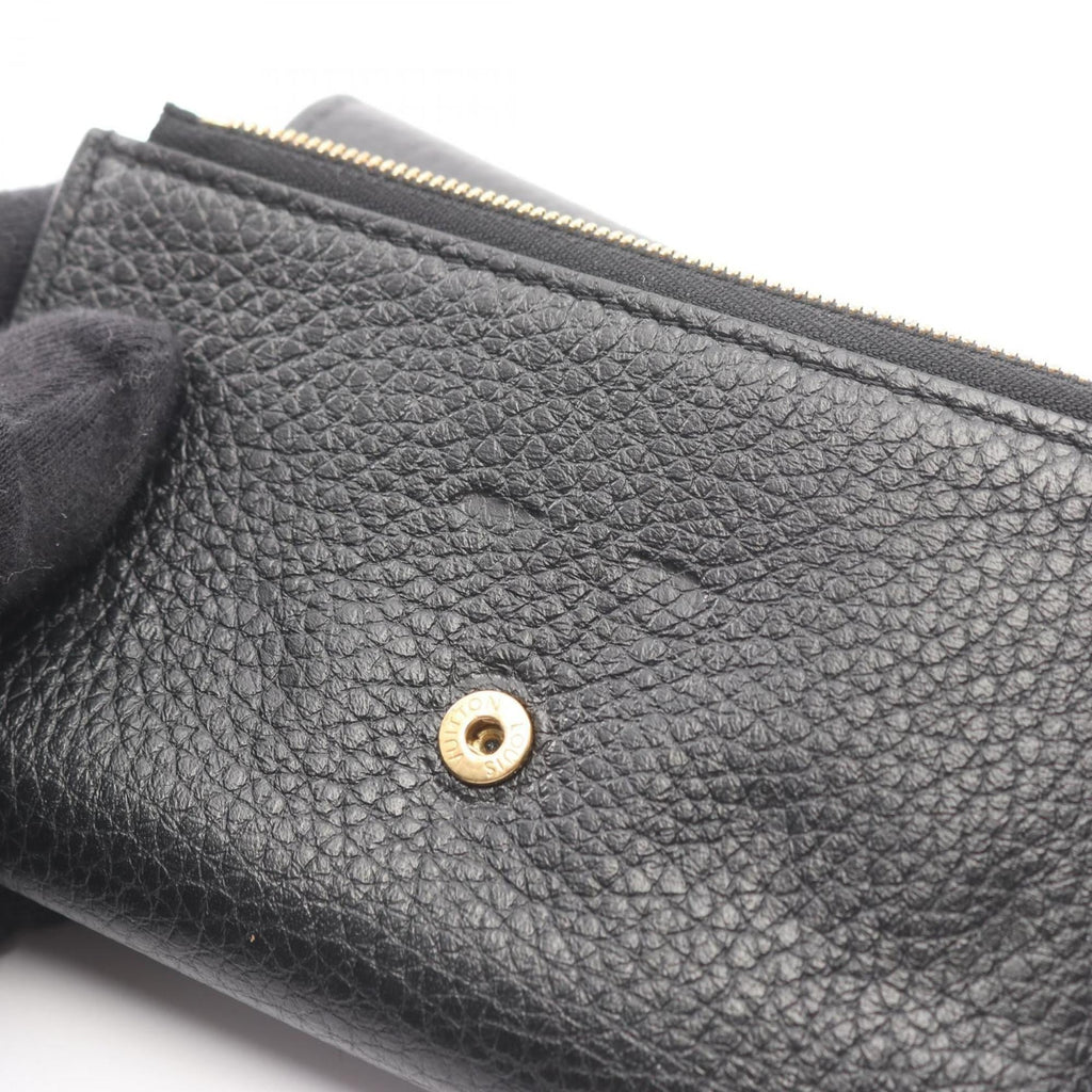 Louis Vuitton Black Leather Wallet (Tri-Fold)