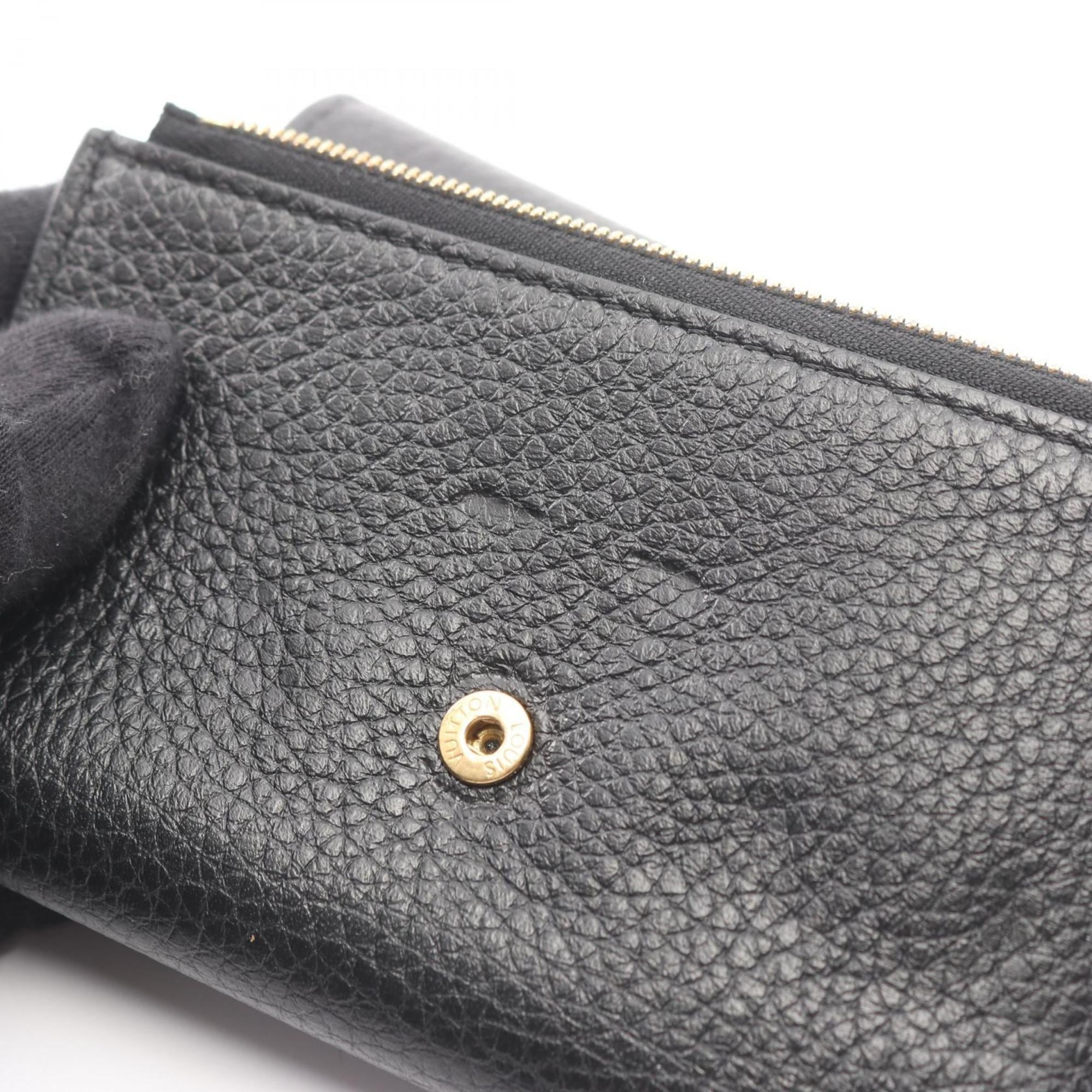 Louis Vuitton Black Leather Wallet (Tri-Fold)