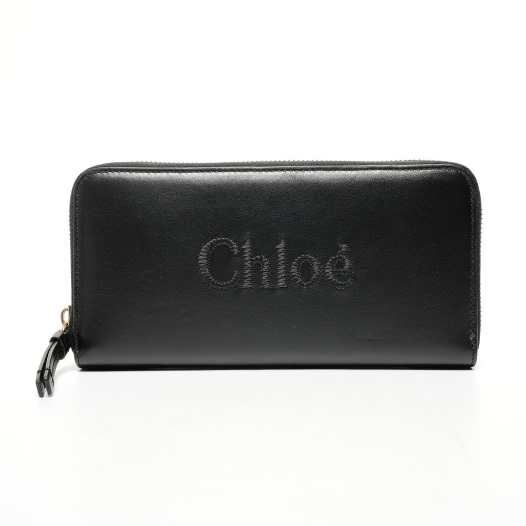 Chloé Black Leather Long Wallet (Bi-Fold) (Pre-Owned)