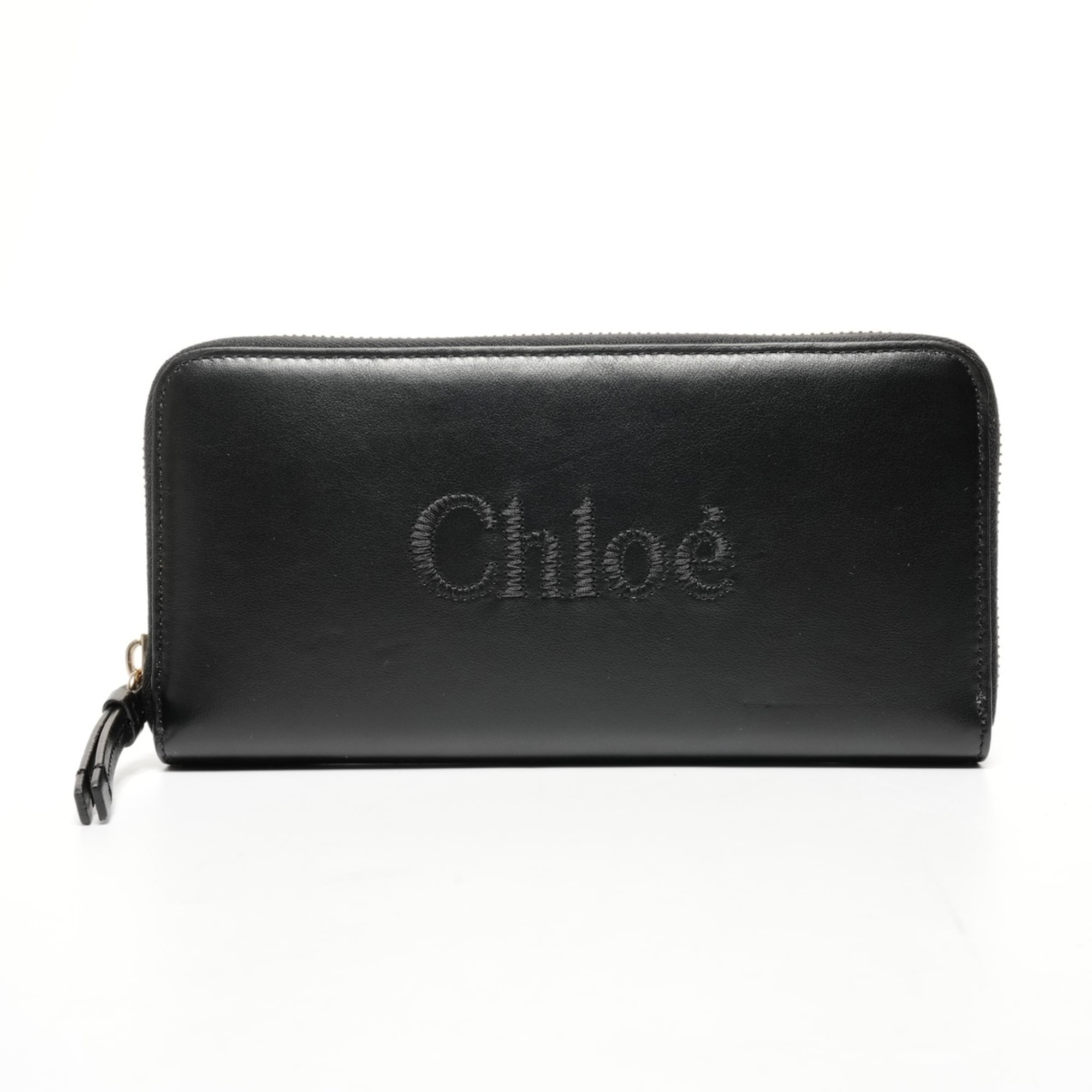 Chloé Black Leather Long Wallet (Bi-Fold) (Pre-Owned)