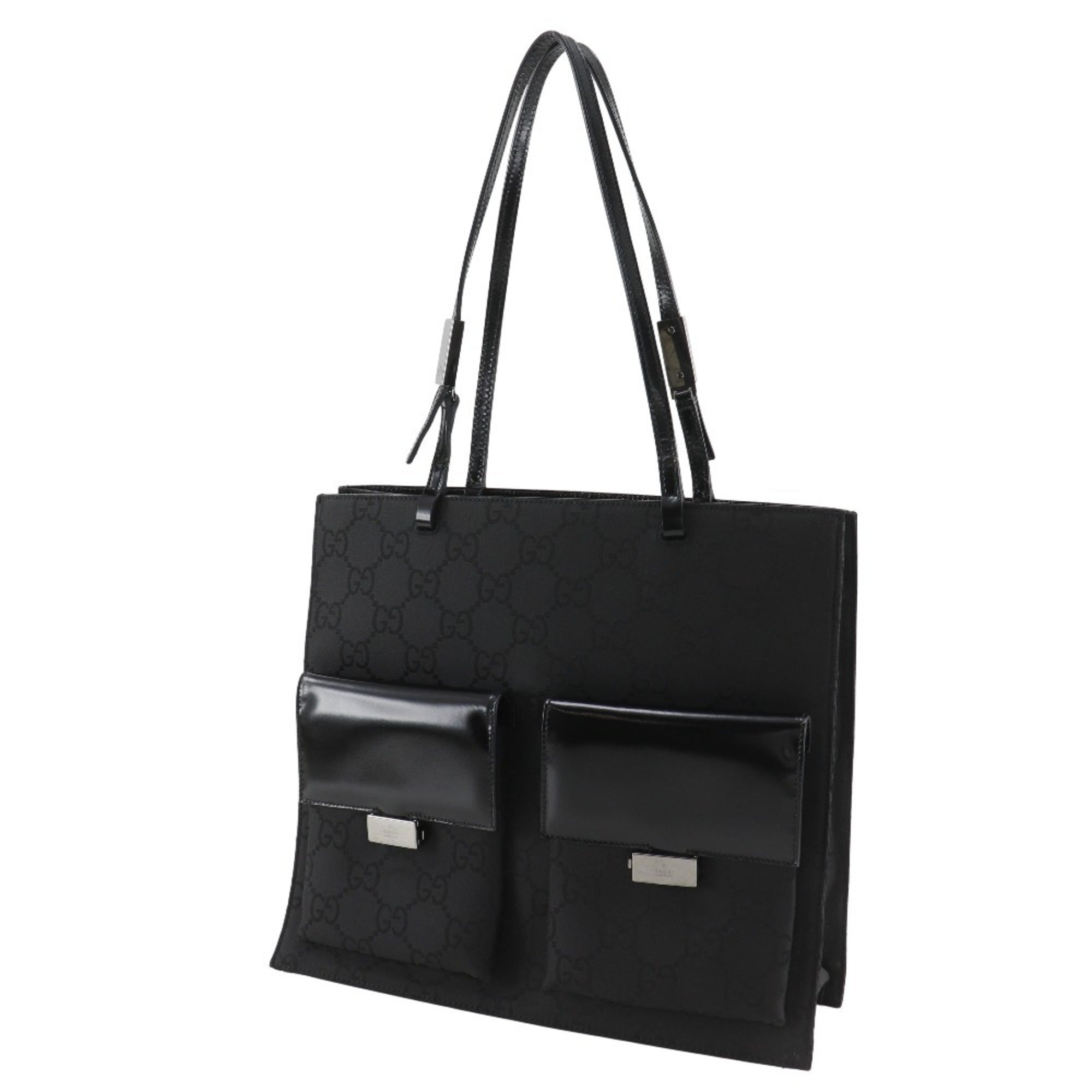 Gucci Black Gg Canvas Tote Bag (Pre-Owned)