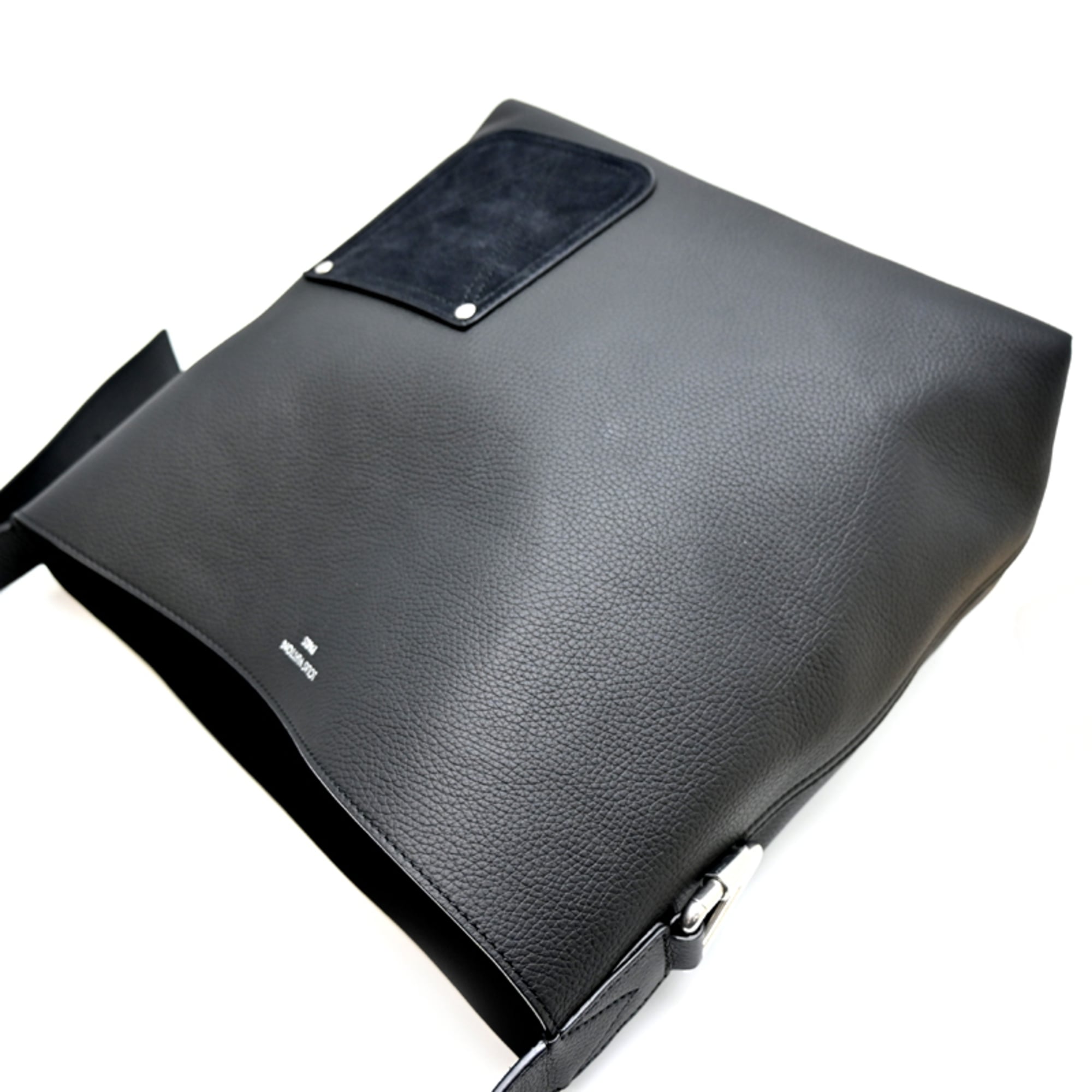 Louis Vuitton Black Noir Leather Pouch Tote Bag